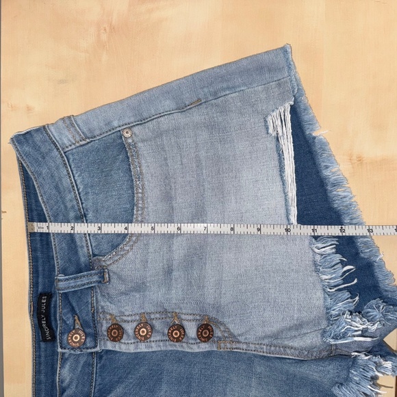 Sincerely Jules Jean Denim Shorts button-fly high rise five pocket  size… - Picture 7 of 13